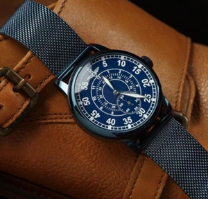 Blue Limited Edition Pobeda Watch, Rare Vintage Aviation Mechanical, Collectible - Picture 1 of 5