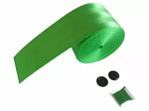 Seat Belts Green 3.6m Harness 3 Points Auto Racing Front Safety Retractable Lap - Picture 1 of 10