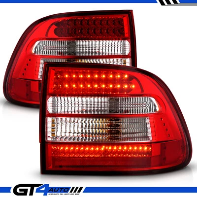 2003-2006 Porsche Cayenne SUV Red Clear LED Brake Tail Lights Pair - Image 1 of 4