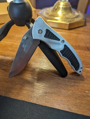 Frost Cutlery Zeppelin 5" Folder Knife 18-027B Stainless Steel Frame & Blade  - Image 1 of 4