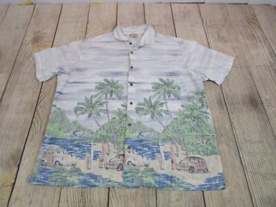 Camisa abotonada Island Republic vintage playa palmera hawaiana Aloha para hombre 2XL Foto 1 de 4