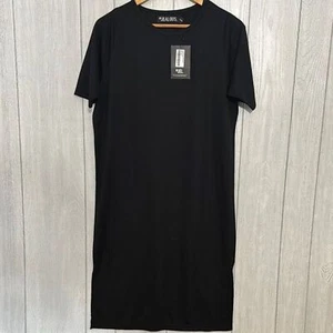 NWT Woman's Black dress with slit 16/18 - Picture 1 of 5