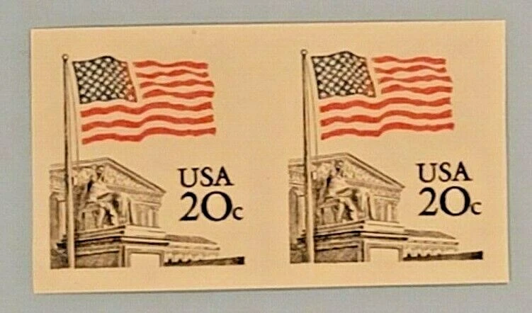 Scott#: 2115f - Flag over Capitol Imperf Pair MNH OG - Image 1 of 1