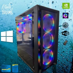 Gaming PC Intel i7 CPU bis GTX 3050 RAM 64GB SSD 2TB WLAN BT W10 Luftkühler - Bild 1 von 14