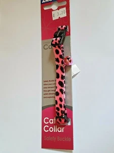 ANCOL Leopard manchado peludo gato collar de liberación de seguridad hebilla rosa o azul - Imagen 1 de 11