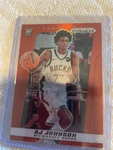 2024-25 Prizm Deca AJ Johnson Red 186/199 Rookie Milwaukee Bucks #154 - Picture 1 of 2