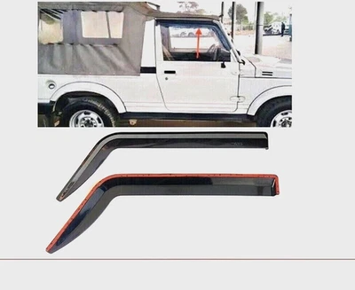 PARA SUZUKI SAMURAI PUERTA VISERA PROTECCIÓN CONTRA EL CLIMA DEFLECTOR DE VIENTO IRROMPIBLE JUEGO DE 2 Foto 1 de 4