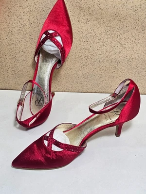 Nuevo PAPELL Mujer Talla 5.5, 6 ROJO Mary Pump con Suela de Cuero Sandalia Tacón Zapatos Foto 1 de 4