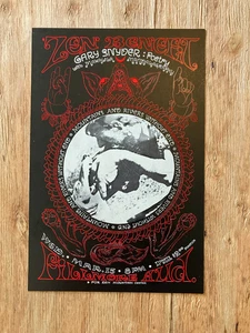 GARY SNYDER Zen Benefit 3/15/67 Fillmore San Francisco postcard original poetry - Picture 1 of 2
