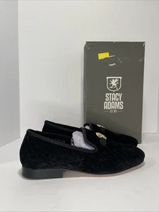 Stacy Adams Herren Valet Slipper Velours Halbschuhe Größe 11 Schwarz - Bild 1 von 8