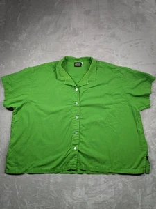 Big Bud Press Pantry Button Up Shirt Womens 7XL Oversized Green Made in USA - Picture 1 of 11