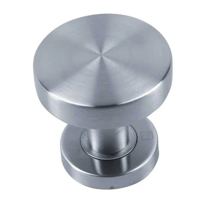 Bouton de porte inox brossé rond plat diamètre 70mm HERACLES B INOX BP04 - Photo 1/3