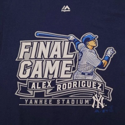 NY Yankees Alex Rodriguez T-Shirt Mens S AROD Final Game 2016 Yankee Stadium  - Image 1 of 4