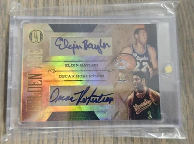 Gold Standard 2010-11 Elgin Baylor Oscar Robertson Doble Automático Oro/10 Lakers... Foto 1 de 4
