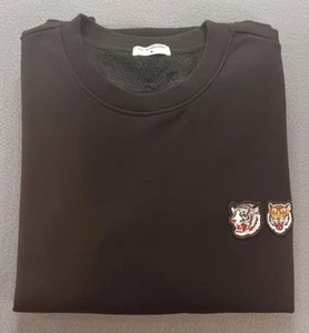 Everland Resort Amusement Park Unisex Sweater Sz. Medium Black Embroidered Tiger - Picture 1 of 15