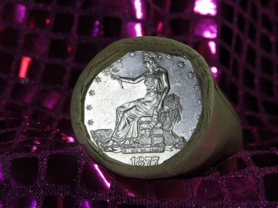 ROLLO DE 20 DÓLARES DE PLATA 1877 TRADE MORGAN END/DMPL 1879 END BESTVER #5024 Foto 1 de 4