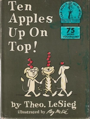 Ten Apples Up On Top by Theo. LeSieg (Dr. Seuss), 1st edition  (1961, HC, DJ) Foto 1 de 4