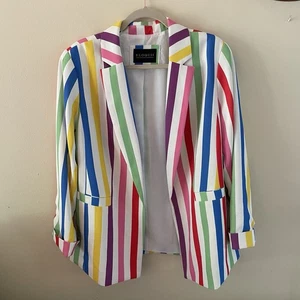 Eloquii Striped Colorful Blazer Size 14 - Picture 1 of 4