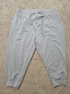 NIKE DRI-FIT, DAMEN NEU GRAU POLY BL TRAINING 7/8 LÄNGE SWEATHOSE, GRÖSSE 4X - Bild 1 von 9