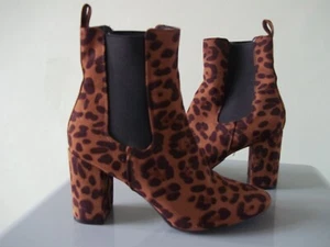 NEW LOOK STYLISCHE BRAUNE STIEFELETTEN MIT ANIMALPRINT GR UK 6 EU 39 - Bild 1 von 7