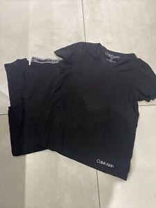 NEW Calvin Klein Women Pyjama/Loungewear Set Black Size SMALL UK 8-10