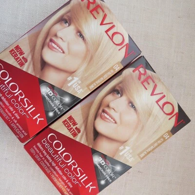 NEW (2) Revlon ColorSilk 04 Ultra Light Natural Blonde Hair Color Permanent - Image 1 of 4