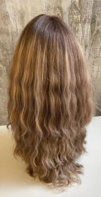 NEW KOSHER YAFFA WIGS 100% P.  EUROPEAN HUMAN HAIR WIG 23" ASH BLONDE ROOTED - Image 1 of 4