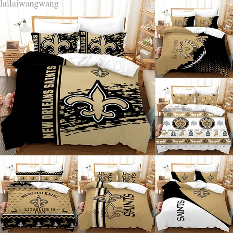 New Orleans Saints 3 Piece Bedding Set Duvet Comforter CoverCover Pillowcases Cover
