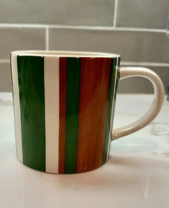 2006 Starbucks Becher weiß grün braun gestreift Kaffeetasse 16 Unzen  - Bild 1 von 6