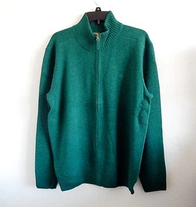 NWB Timberland Men's Essential Fullzip Wool Cardigan Sweater Size Large Green - Picture 1 of 7