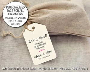 Personalizado, BODA baby shower etiquetas de regalo swing etiquetas colgantes etiquetas de negocios - Imagen 1 de 27