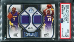PSA 9 MINT 2009 SP GAME USED COMBO KOBE BRYANT LAMAR ODOM #CM-BO JERSEY /50 B205 - Picture 1 of 1