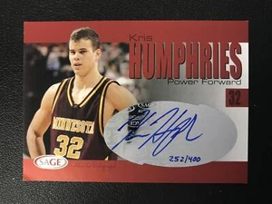 2004 SAGE #A15 Kris Humphries Autograph /400 Minnesota Golden Gophers - Picture 1 of 2