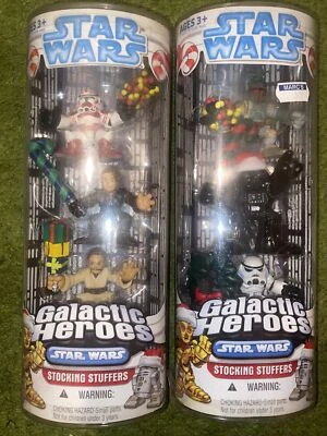 x2 STAR WARS HÉROES GALÁCTICOS OBI-WAN ANAKIN TROOPER BOBA VADER Stocking Stuffer Foto 1 de 3