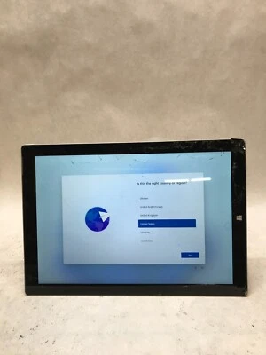 Microsoft Surface Pro 3 1631 i5 8GB RAM 128GB SSD WIN 11 BAD TOUCH CRACKED -  DW - Image 1 of 4
