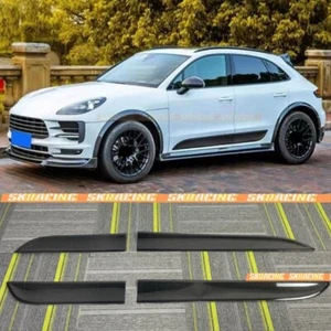 Real Carbon Fiber Door Panel Trims Side Blades Set Fits 2014-2023 Porsche Macan - Picture 1 of 13