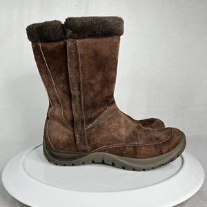 Helly Hansen Warm Lined Brown Suede Zip Winter Boots Women’s US Size 10 Narrow - Picture 1 of 11
