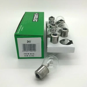 10 x Eurolec 241 P21W BA15S Brake Tail Indicator Reverse Fog Light Bulb 24v 21w - Picture 1 of 2