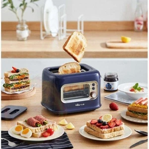 BEAR Double Slots Bread Toaster With Glass Window DSL-C02X1 - Picture 1 of 14