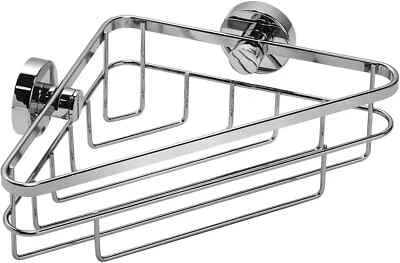 Corner Shower Basket CROYDEX Brockham Chrome Plated 3 Wayfix Flexi-Fix Caddy UK