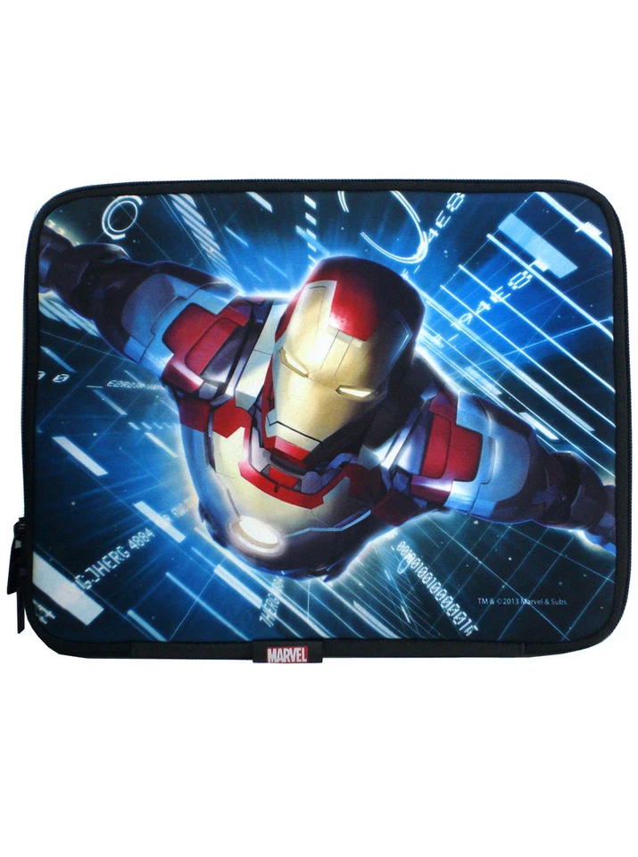 Iron Man Movie iPad 2 Neoprene Zip Sleeve 3rd 4th Gen Tablet Cover Marvel Comics - Image 1 of 3