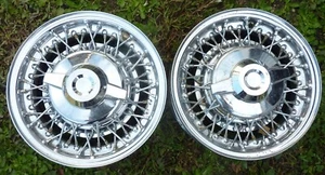 1950 50 51 52 53 54 55 56 Chrysler Ghia Special Show Wire Rims Pair Wheel OEM - Picture 1 of 12