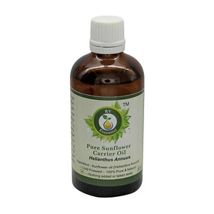 Aceite puro de girasol Helianthus annuus prensado en frío sin cortar natural para el cabello de la piel - Imagen 1 de 30