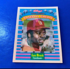 1991 Sportflics Kellogg's Corn Flakes Baseball Greats #10 Lou Brock Cardinals