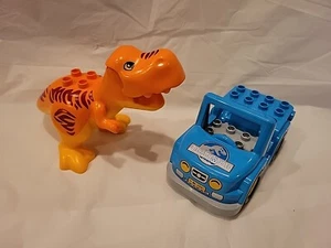 Lego Duplo Figure T-Rex Dinosaur And Vehicle Jurassic World Truck - Picture 1 of 6