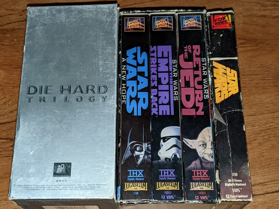 VHS Lot Action Sci-fi Die Hard Trilogy Star Wars Trilogy Box Sets - Image 1 of 1
