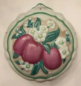 Vintage Franklin Mint Le Cordon Bleu Glazed Ceramic Jello Mold Purple Plums 1986 - Picture 1 of 12