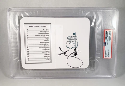 Adam Scott Signed Masters ScoreCard PSA/DNA 1 COA Cover