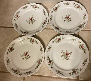 Johann Haviland Bavaria Moss Rose 4 pezzi piatti 10 pollici bordo oro - Foto 1 di 3