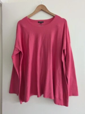 Eileen Fisher Rosa Boxy Tencel Mezcla Ligero Gran Tamaño Swing Suéter XL Foto 1 de 4